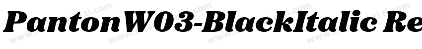 PantonW03-BlackItalic Regular字体转换
